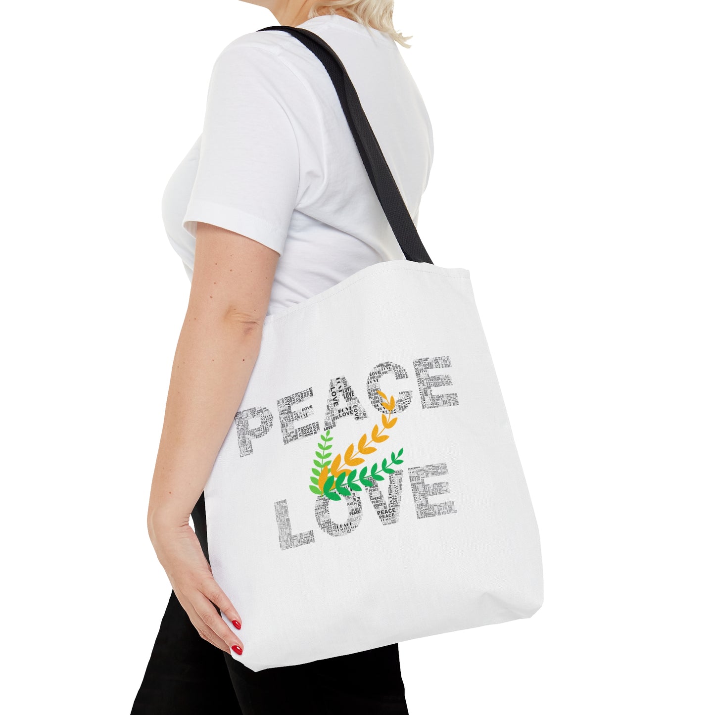 Peace and Love Tote Bag