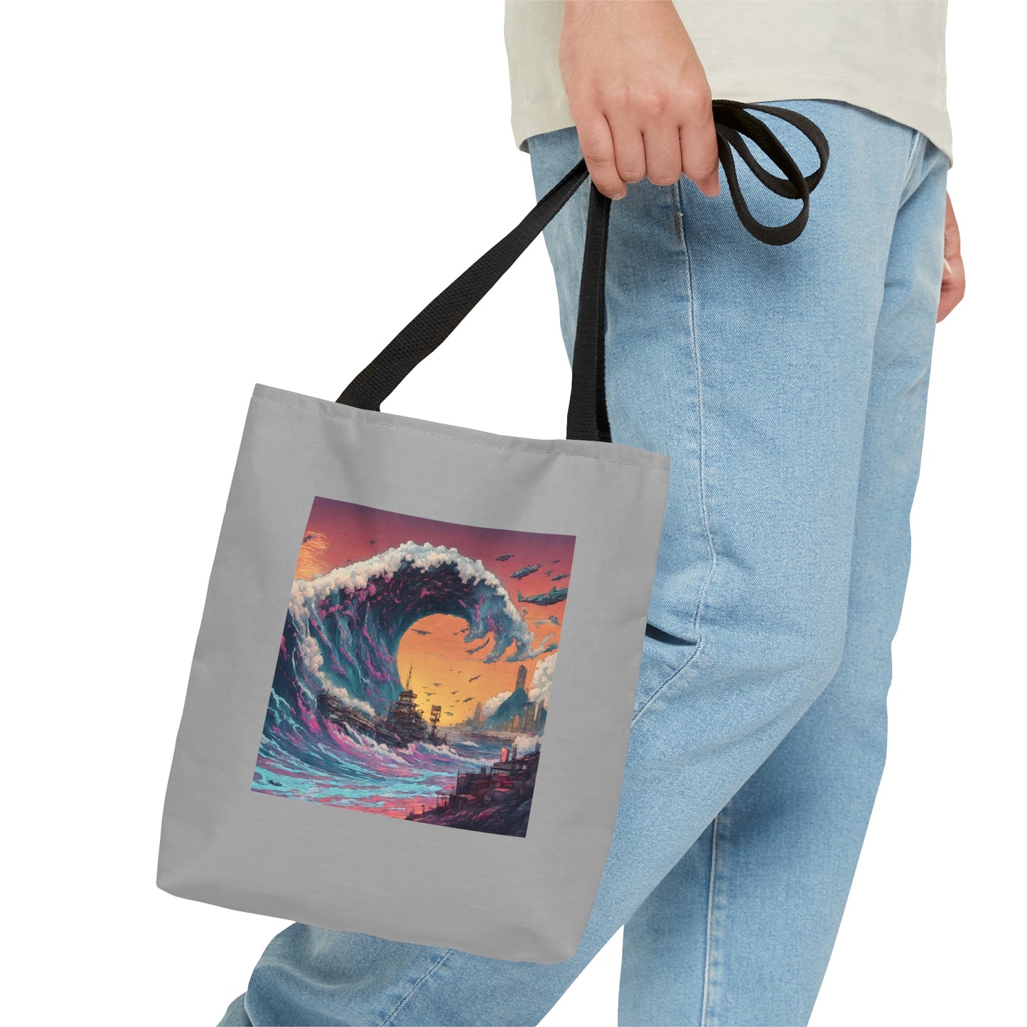 Tsunami & Ship Tote Bag