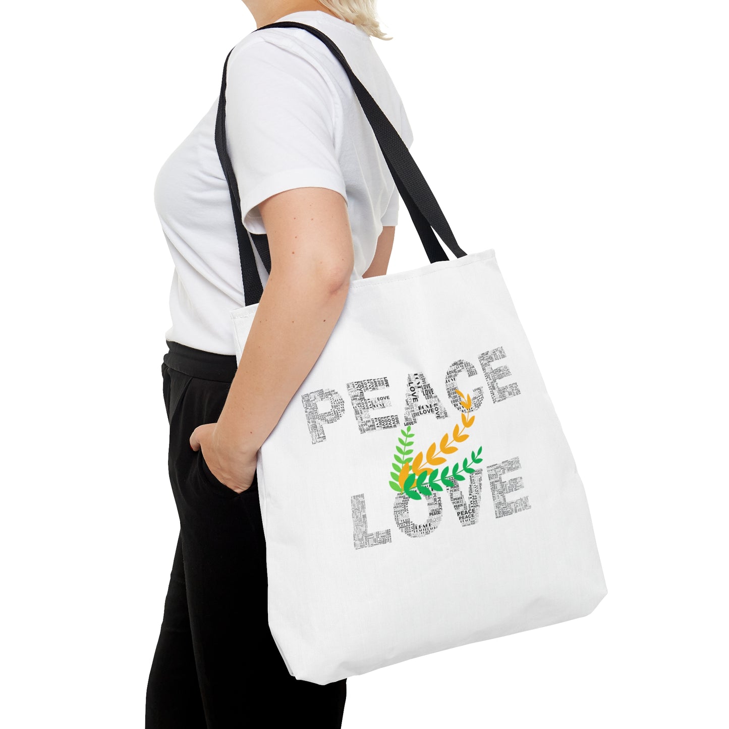 Peace and Love Tote Bag