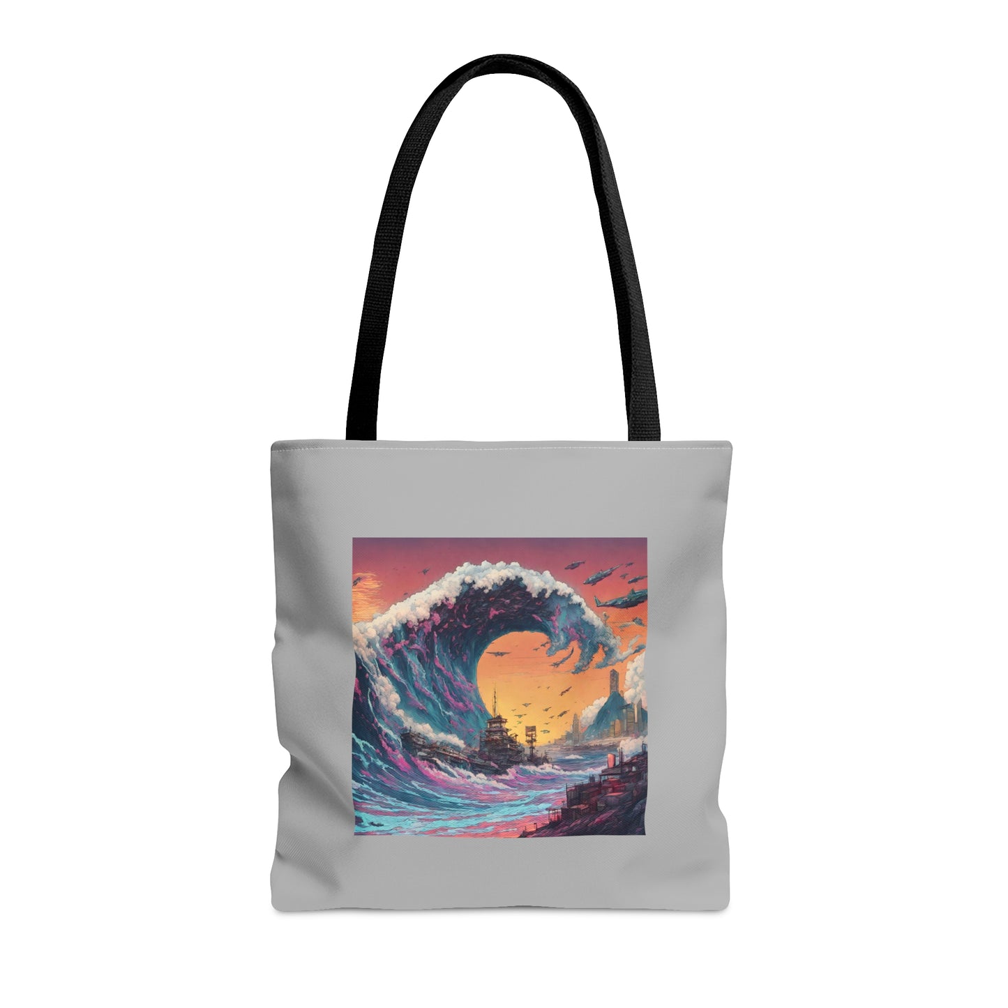 Tsunami & Ship Tote Bag