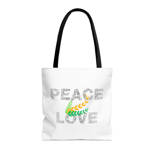 Peace and Love Tote Bag