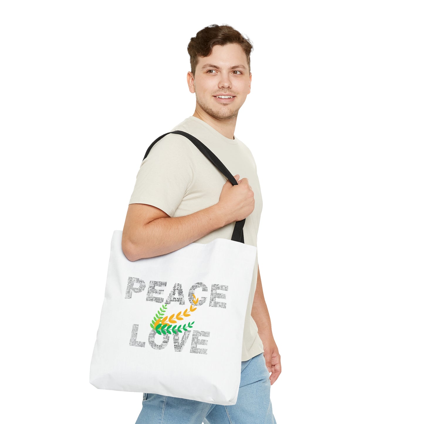 Peace and Love Tote Bag