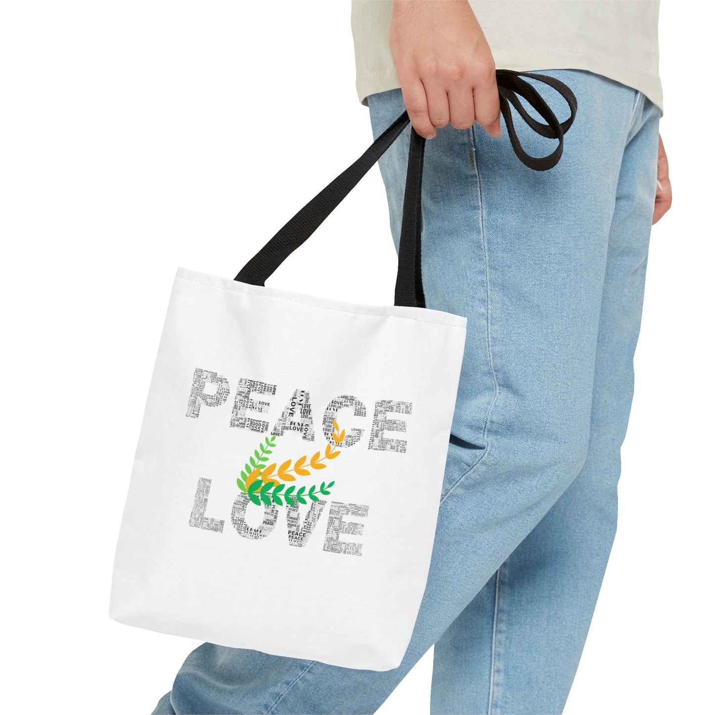 Peace and Love Tote Bag