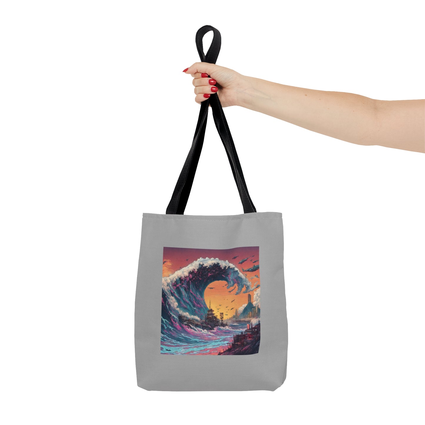 Tsunami & Ship Tote Bag